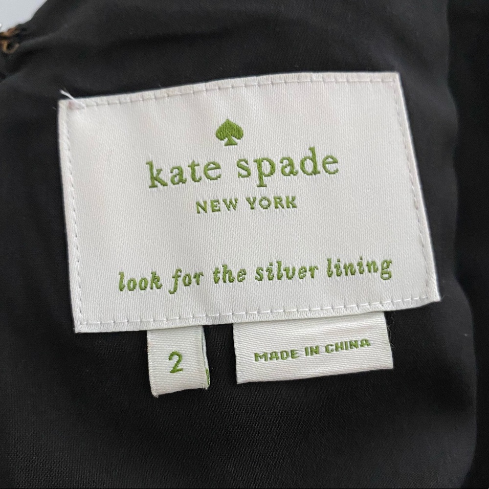 Kate Spade Black Bow Dress, Size 2 - Picture 2 of 6
